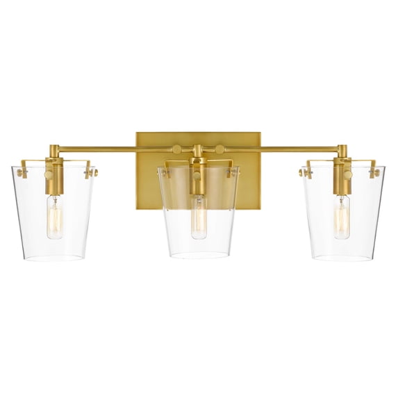 351B03BLSB-Varaluz Lighting-Arlo 3-Light Bath and Vanity in Glam Style 7.75 Inches Tall and 22.88 Wide-Gold Finish