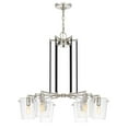 thumbnail image 1 of 351C06BLPN-Varaluz Lighting-Arlo 6-Light Chandelier in Glam Style 26 Inches Tall and 26.5 Wide-Black/Polished Nickel Finish    -Traditional, 1 of 1
