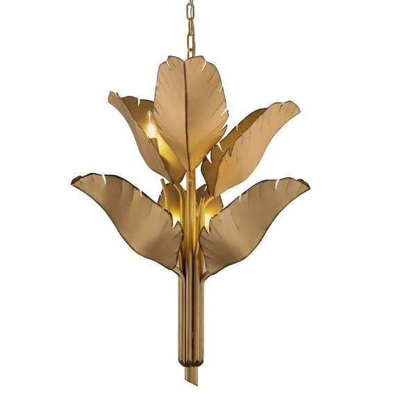 Varaluz Banana Leaf 6-Lt Chandelier - Gold