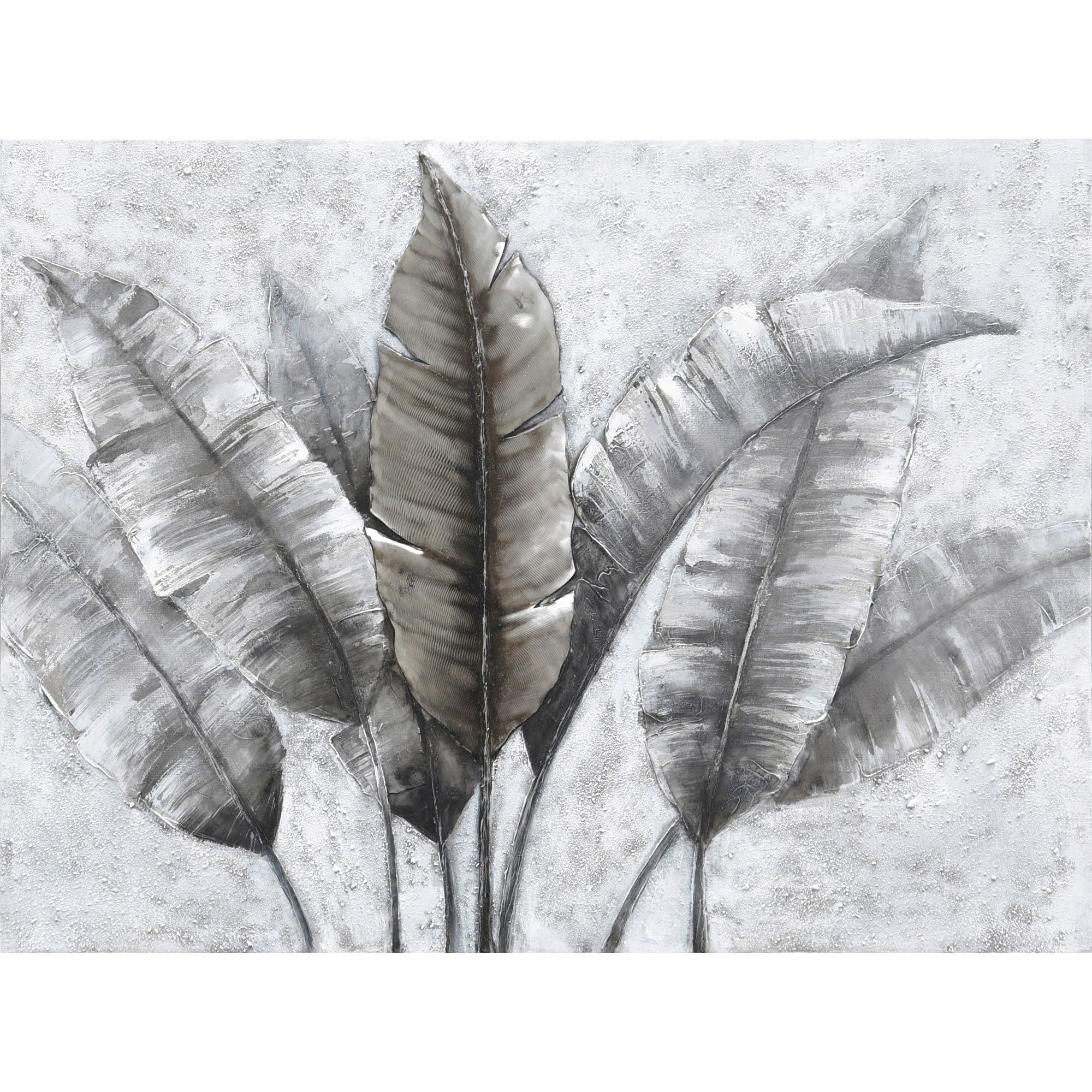 Varaluz Banana Leaf Mixed-Media Canvas Wall Art