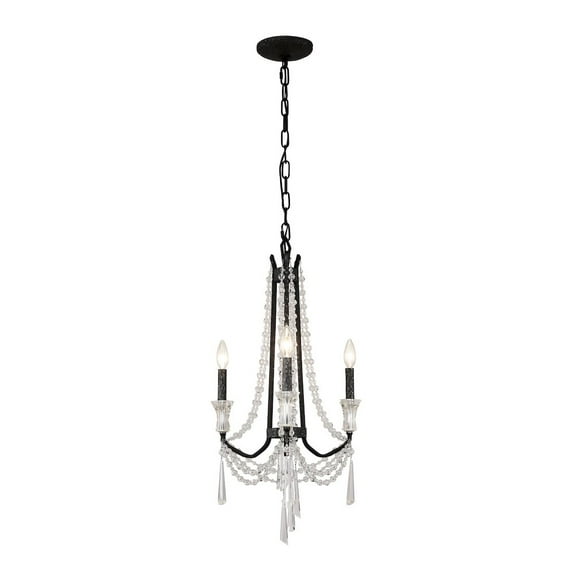 Varaluz Barcelona 3-Lt Crystal Chandelier - Onyx