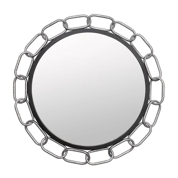Varaluz Lighting - Chains of Love - Round Wall Mirror In Industrial Style-30