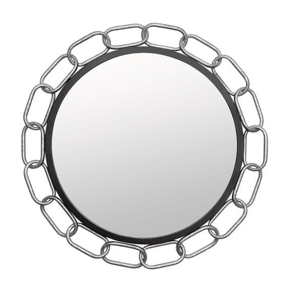 Varaluz Lighting - Chains of Love - Round Wall Mirror In Industrial Style-30