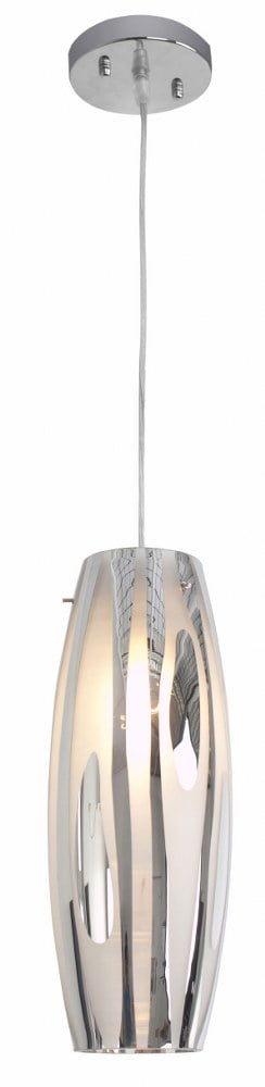 Chroman Empire 22" Mini Pendant with Smoke Chrome Glass