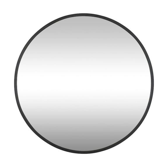 Varaluz Cottage 30-in Round Mirror - Black