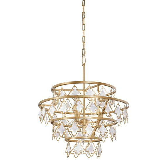 Varaluz Fleur 4-Lt Chandelier - French Gold