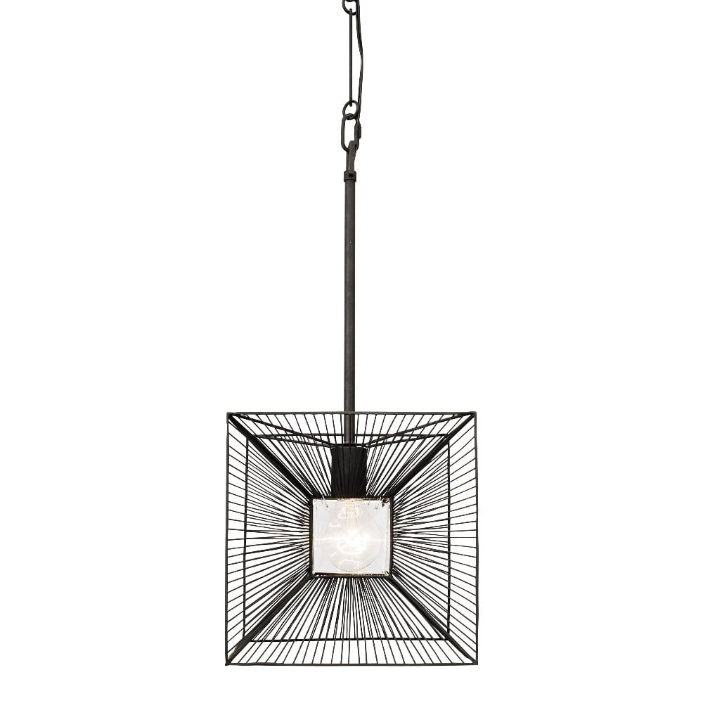 Arcade Carbon Black 10" Handcrafted Crystal Pendant Light