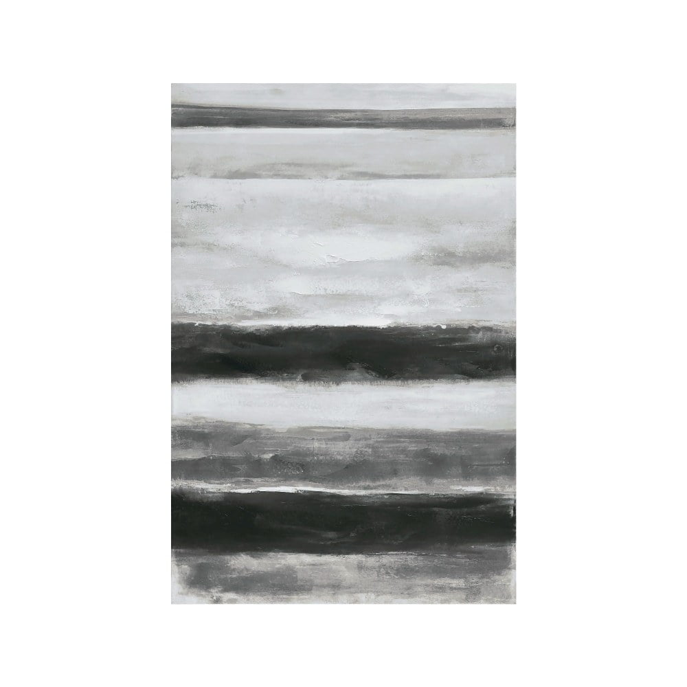 Large Black and White Abstract Canvas Wall Art