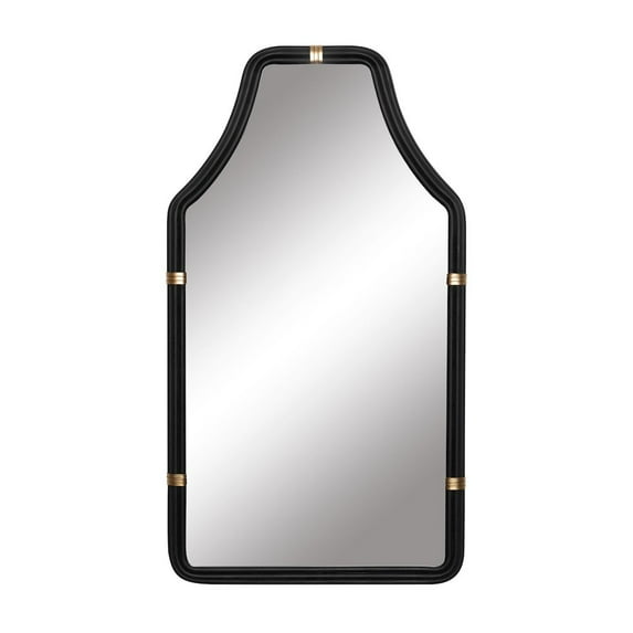 Varaluz Federal Case 22x40 Wall Mirror - Matte Black/French Gold