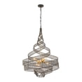 thumbnail image 1 of Varaluz Flow 6-Lt Twist Pendant - Matte Black/French Gold, 1 of 4