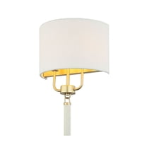368W02GOW Varaluz Lighting Secret Agent - 2 Light Wall Sconce In Industrial Style-18 Inches Tall and 12 Inches Wide-Painted Gold/White Finish