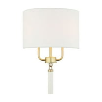 Varaluz Secret Agent 2-Lt Sconce - Painted Gold/White Leather