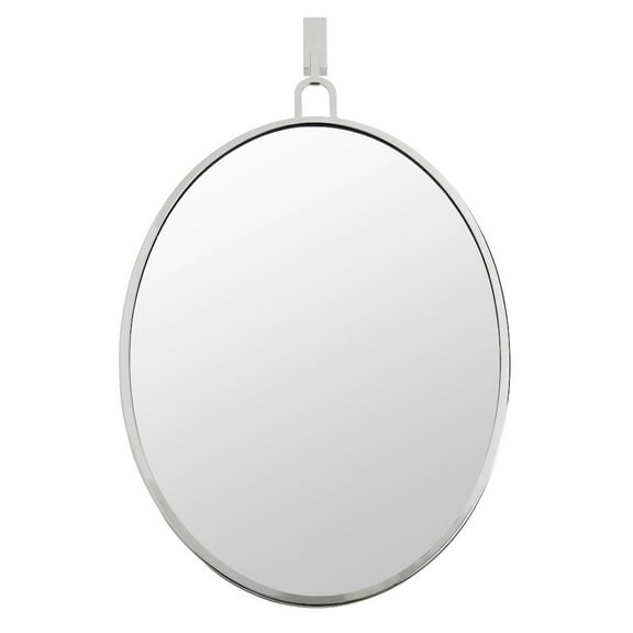 Varaluz Stopwatch 22x30 Oval Powder Room Mirror - Polished Nickel
