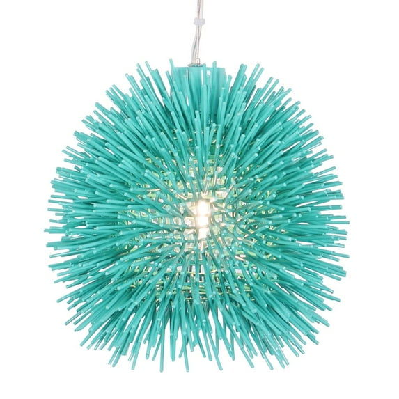 Varaluz Urchin 1-Lt Mini Pendant - Aqua Velvet