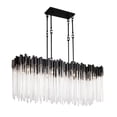 thumbnail image 1 of Varaluz Lighting - Matrix - Eight Light Linear Pendant-Matte Black/French Gold, 1 of 7