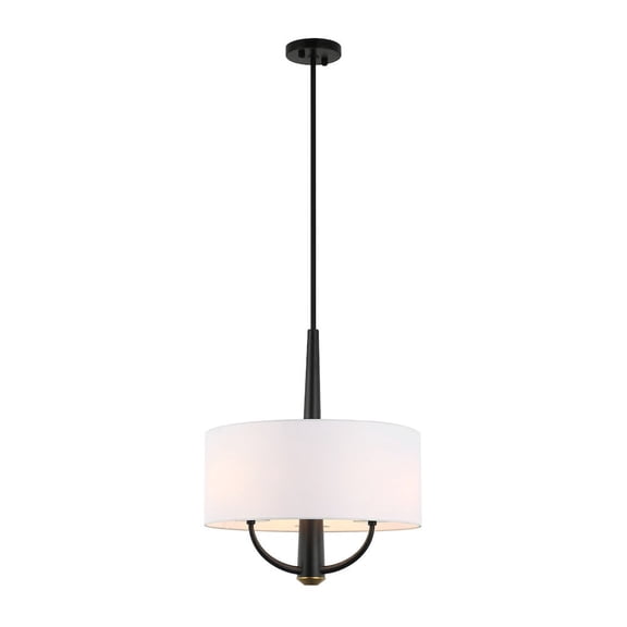Varaluz Patchwork 3-Lt Pendant - Black/Satin Brass