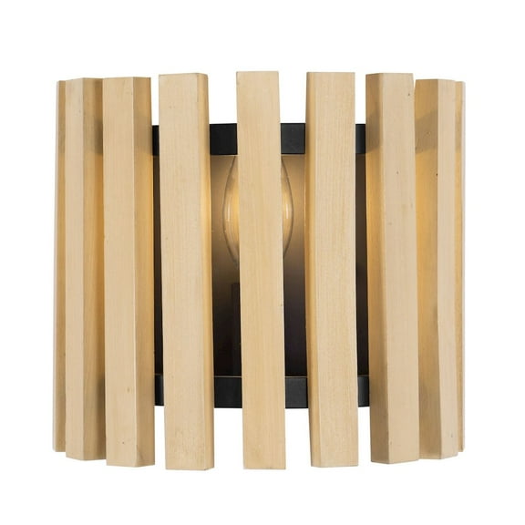 Varaluz Suratto 1-Lt Sconce - Matte Black/Honey Blonde