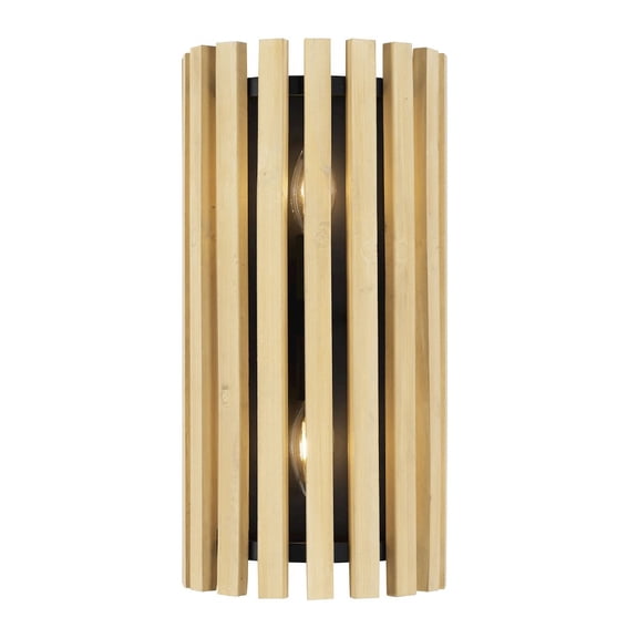 Varaluz Suratto 2-Lt Sconce - Matte Black/Honey Blonde
