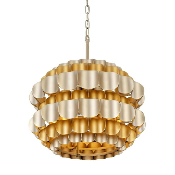 Varaluz Swoon 3-Lt Pendant - Antique Gold/Gold Dust