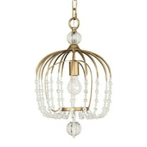 Varaluz Voliere 1-Lt Crystal Pendant - Havana Gold