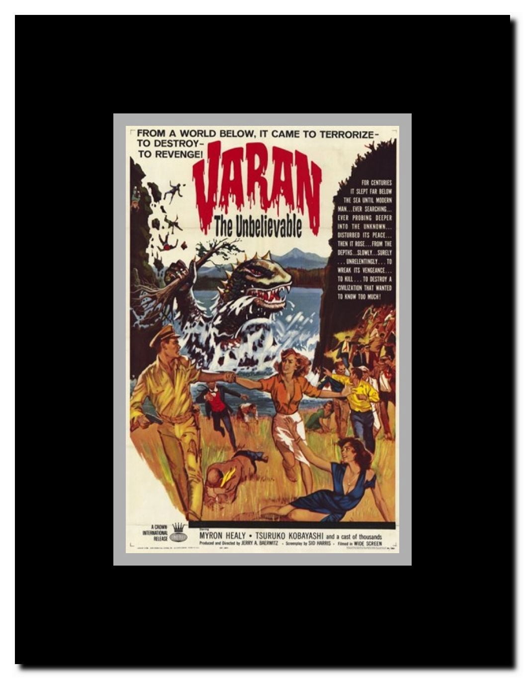 Varan the Unbelievable Framed Movie Poster