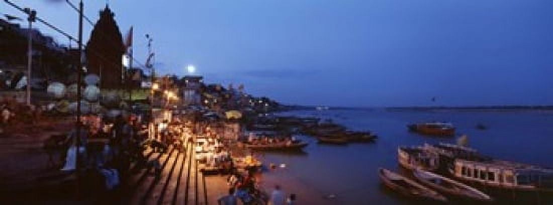 Varanasi India Canvas Art - Panoramic Images (18 x 7)