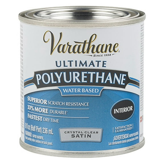 Varathane 1/2 PT Satin Interior Waterborne Diamond Polyurethane, Each