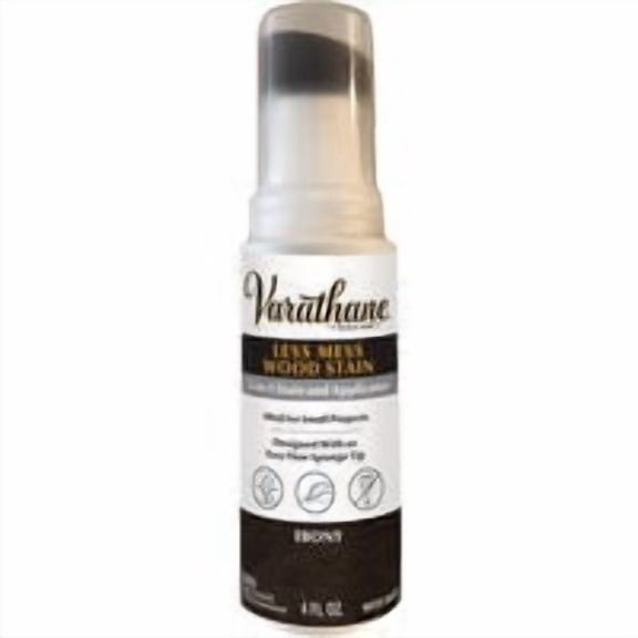 Rust-Oleum Varathane Less Mess Wood Stain - Low Odor, Semi-Transparent, Ebony - 4 Pack, 4 oz