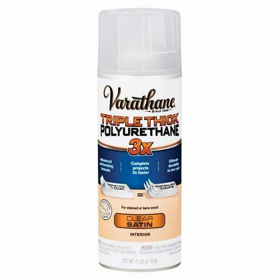 Varathane  11.25 oz Triple Thick Transparent Polyurethane Clear Satin, Pack of 6