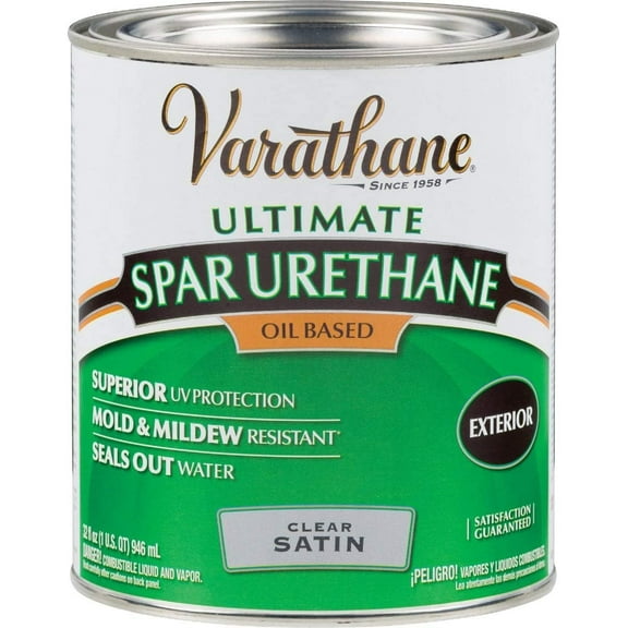 Varathane Exterior Varnish Oil-Based - Clear Finish - 1 Qt  Residential Use, Standard Application