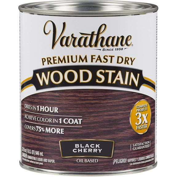 Varathane 262009 Premium Fast Dry Wood Stain, Quart, Black Cherry