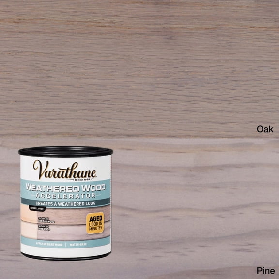 Varathane 313835 Weathered Wood Accelerator, Quart, Gray