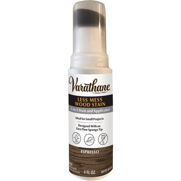 Varathane 368032 Less Mess Wood Stain and Applicator, 4 oz, Espresso