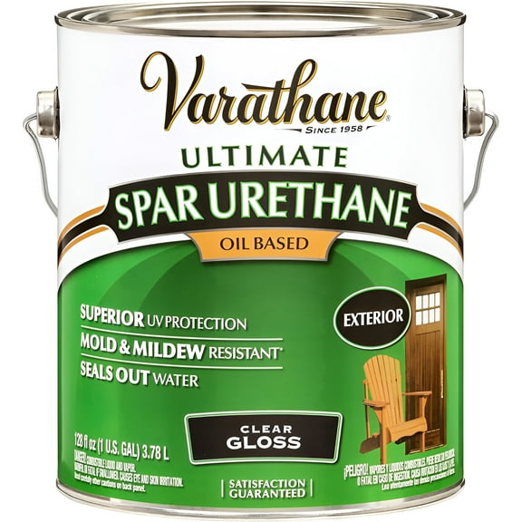 Varathane 9232 1 Gallon - Gloss Classic Clear Oil Based Outdoor Spar Urethane 350 Voc