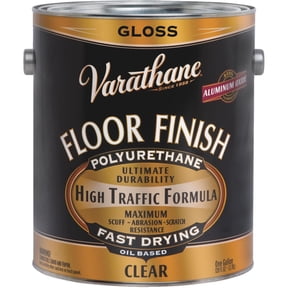 1 gal Rust-Oleum 130031 Clear Varathane Oil-Based Interior High Traffic Polyurethane Floor Finish, Gloss