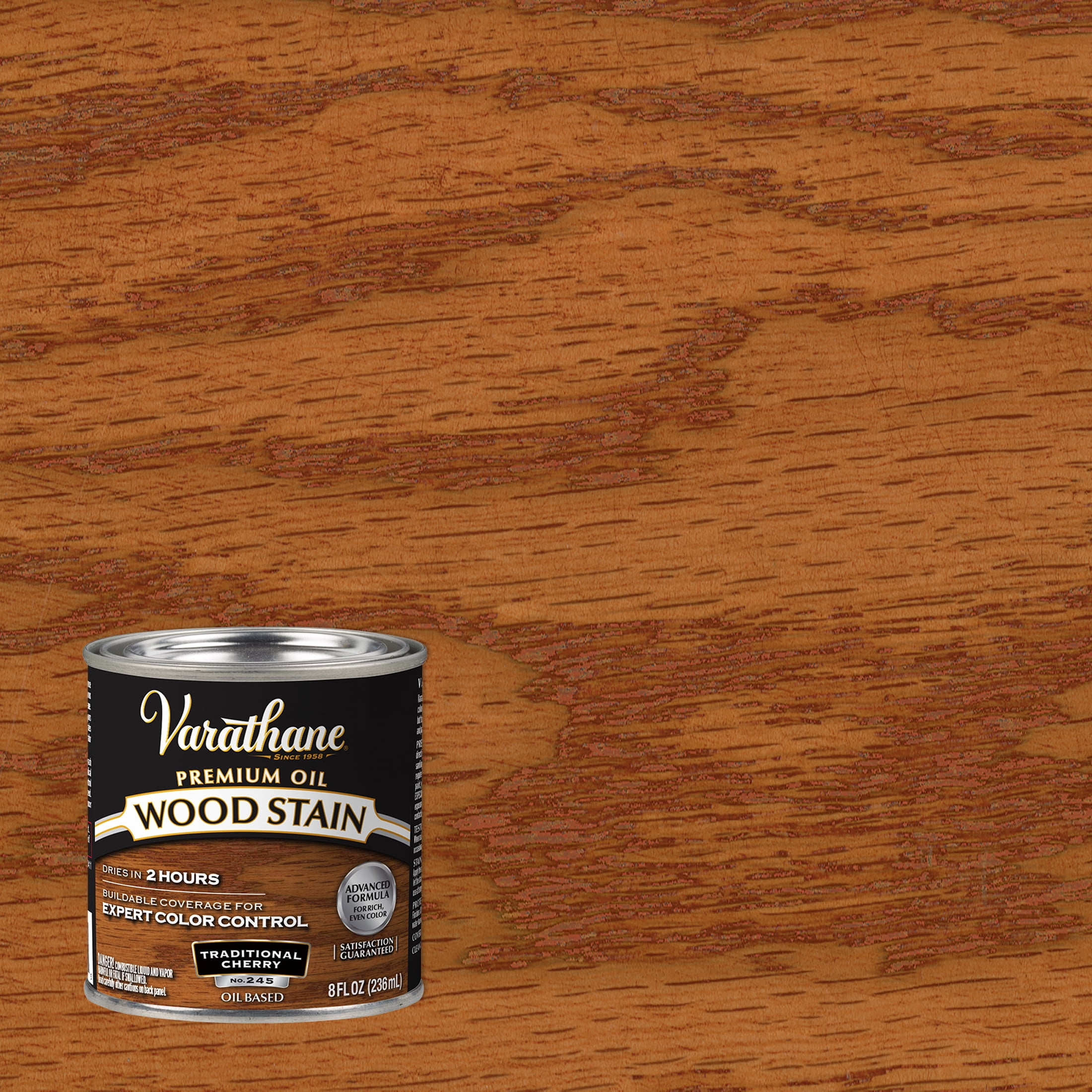 4 Pack, Traditional Cherry, Varathane Premium Oil-Based Interior Wood Stain-211799, Half Pint
