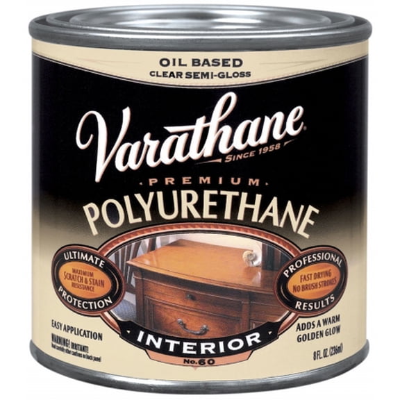 Rustoleum 242172H 8 Oz Oil Based Clear Semi Gloss Polyurethane