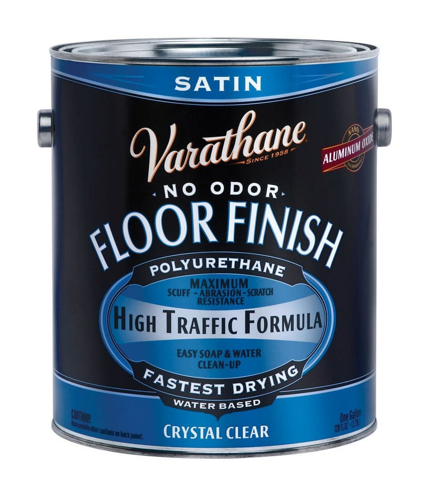 Varathane Satin Crystal Clear Water-Based Floor Finish, 1 Gallon