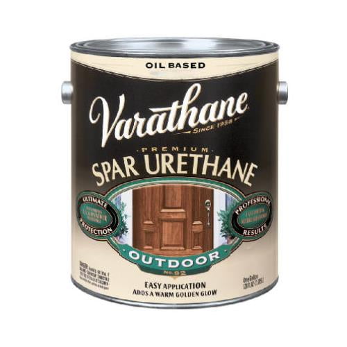 Rust-Oleum 242185 Varathane Gallon Clear Semi-Gloss Exterior Oil-Based Premium Spar Urethane Finish