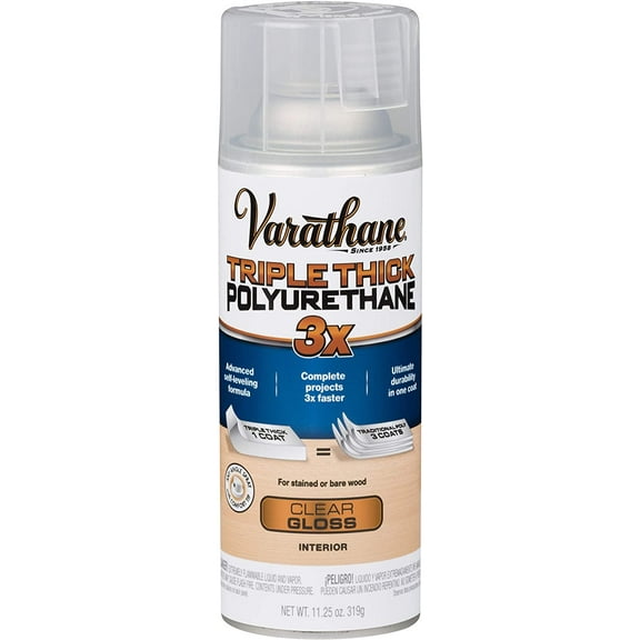 Varathane Triple Thick Polyurethane Spray Wood Finish, 11.25 oz