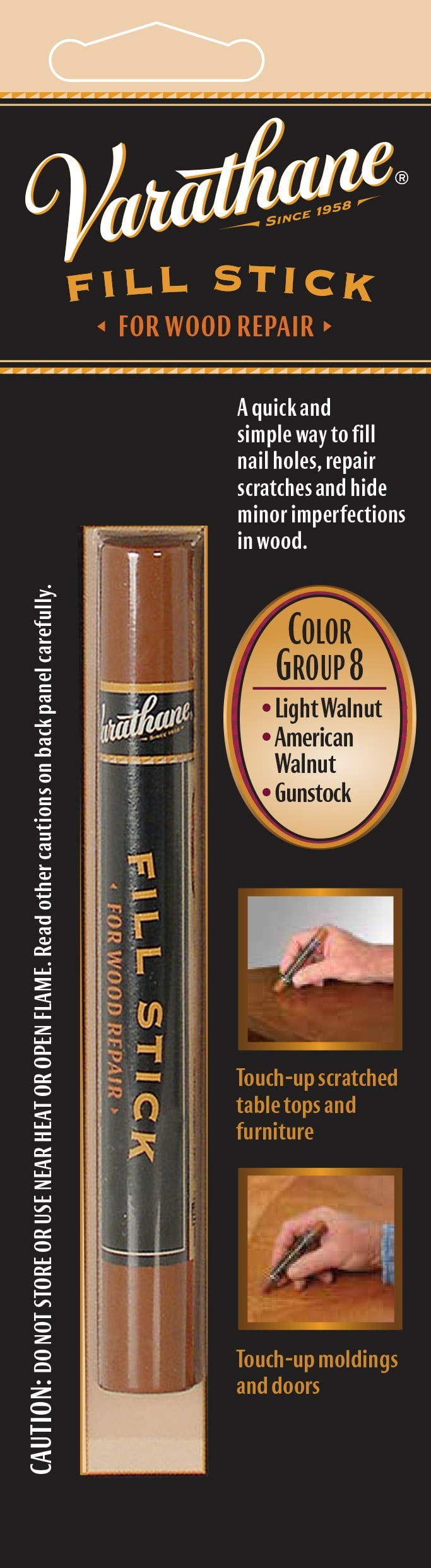 Varathane Wood Fill Stick for Light Walnut and American Walnut Gunstock