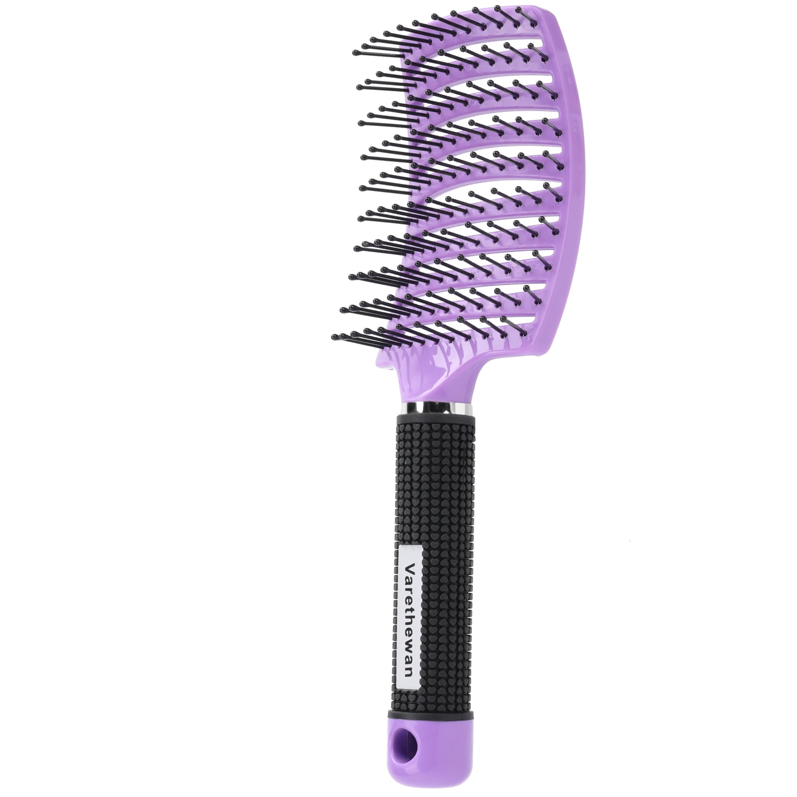 Boar Bristle Hair Brush 2 Pack, HIPPIH Wet & Dry No Pull Curved
