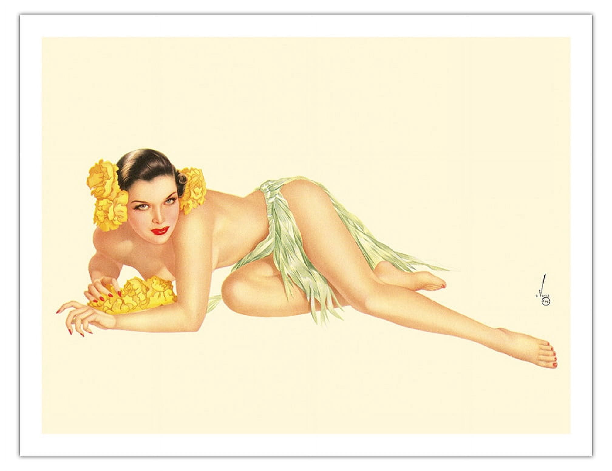 洋書 the great american pin up/varga Varga Girl - June 1943 - Vintage Pin Up Girl Print by Alberto