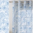 thumbnail image 1 of Vargottam Botanical Pattern Sheer Georgette Curtains for Windows & Small Doors - Set of 2 Panels, 72" Long, Grommet Top, Printed Light Filtering Drapes for Living Room or Study, 1 of 9