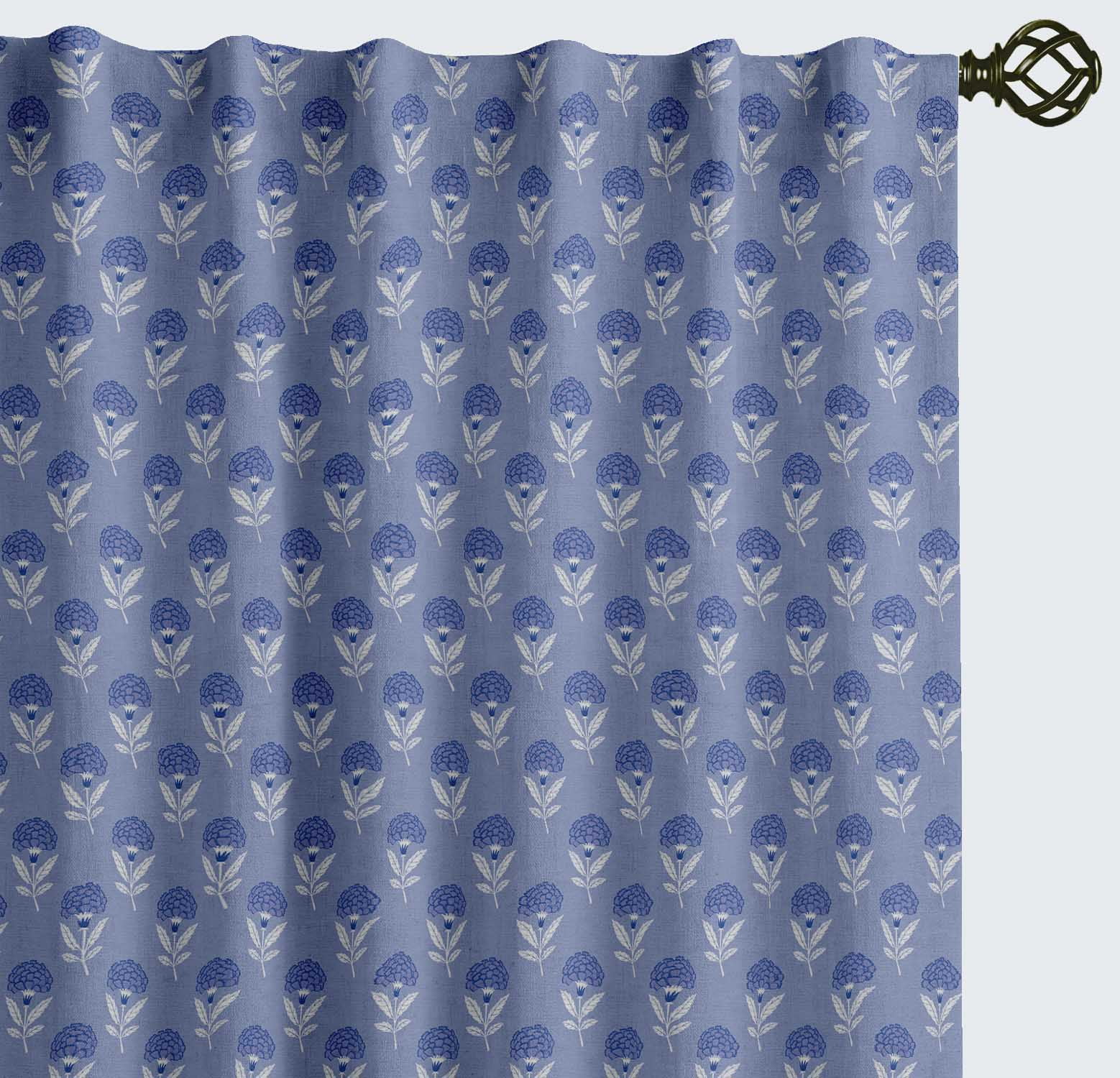 Vargottam Cotton Curtains for Windows - 3-in-1 Rod Pocket/Back Tab ...