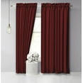 thumbnail image 1 of Vargottam Cotton Slub Maroon Curtains 56 Inch Window Curtain Rod Pocket Window Panels For Bedroom 2 Panels, 1 of 9