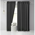 thumbnail image 1 of Vargottam Cotton Slub Medium Gray Curtains 46 Inch Window Curtain 2-Panel Rod Pocket Living Room Drapes Curtain Set, 1 of 9
