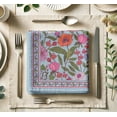 thumbnail image 1 of Vargottam Designer Cotton Twill Napkins - Set of 12, 20-Inch, Floral Print, Durable & Absorbent Cloth Napkins for Parties, Dining and Home Decor - Machine Washable, 1 of 8