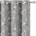 thumbnail image 1 of Vargottam Elegant Bird Pattern Curtains - Set of 2 Blackout Panels, 42 x 108 Inches - Noise Reducing & Energy-Efficient Room Darkening Window/Door Drapes for Modern Home Dcor - Gray, 1 of 9