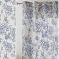thumbnail image 1 of Vargottam Floral And Bird Print Sheer Curtains for Short Windows - Set of 2 Panels, 63", Grommet Top, Printed Georgette, Light Filtering Drapes for Kitchen or Bedroom, 1 of 9
